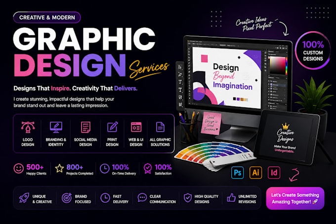 a modern and creative design for your brand fast