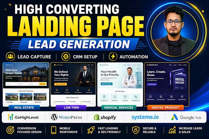 create a high converting landing page for lead generation