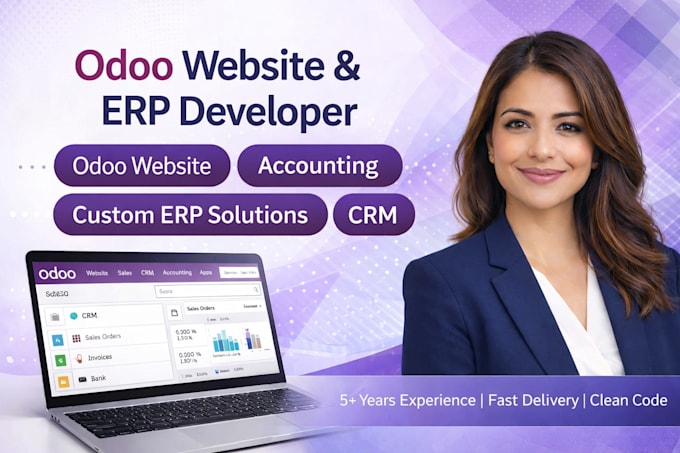 be your odoo developer for odoo website, odoo ecommerce, odoo CRM, and erp