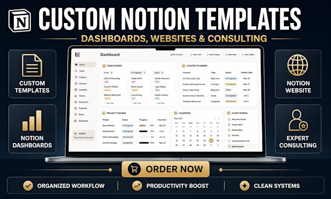 design a customized notion template notion dashboard notion consultant expert