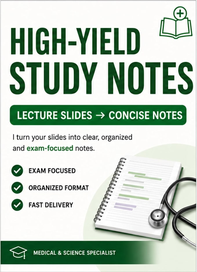 create concise study notes from your lecture slides