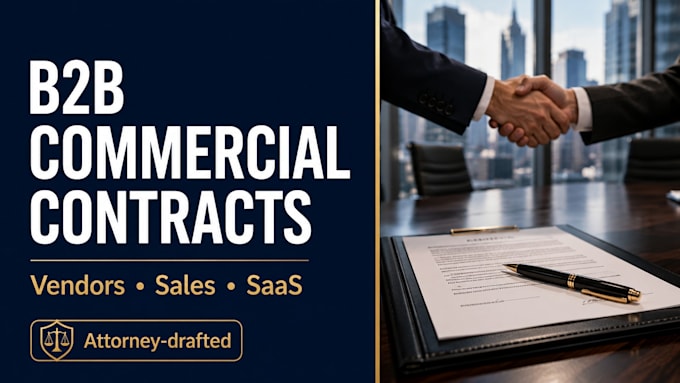 draft legally binding b2b commercial contracts and vendor agreements