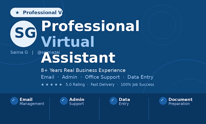 be your professional virtual assistant for email admin and office support