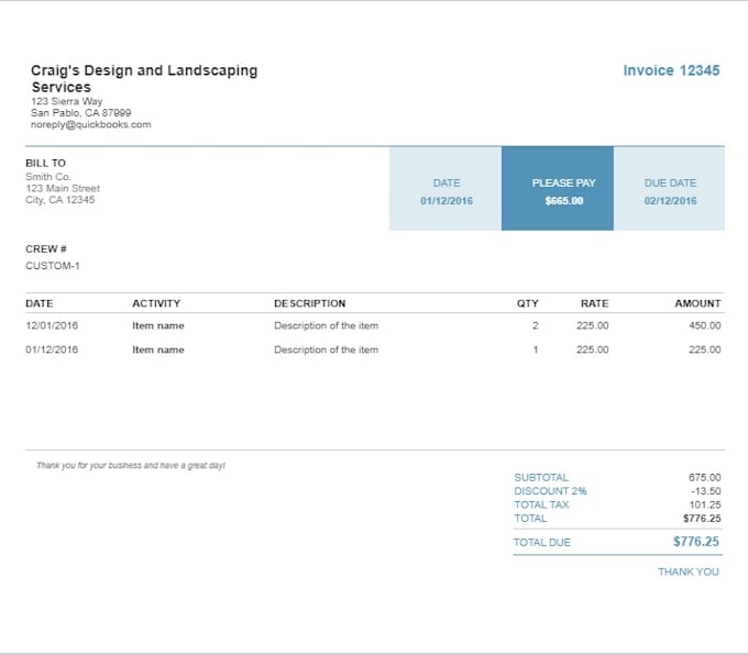 do the customer invoicing