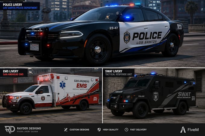 design custom fivem vehicle liveries and car wraps