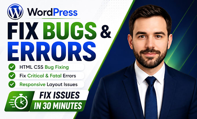 fix wordpress issues ,fix wordpress , bug , errors wordpress help