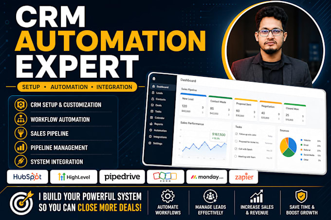 setup CRM, sales pipeline and lead management system