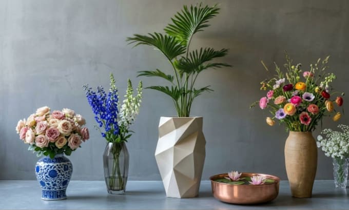 design custom 3d vase model 3d printable flower vase home decor and gift