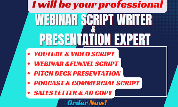 write your best webinar script for presentation