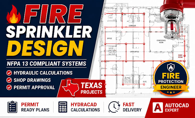 design texas fire protection sprinkler plans for permit approval