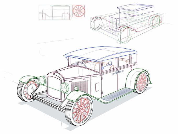 create detailed concept sketches and technical illustrations