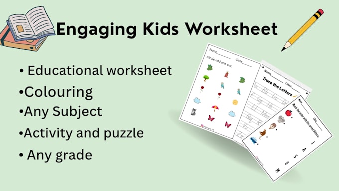 design engaging educational kids worksheets