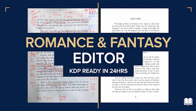 proofread your romance or fantasy novel for KDP publishing