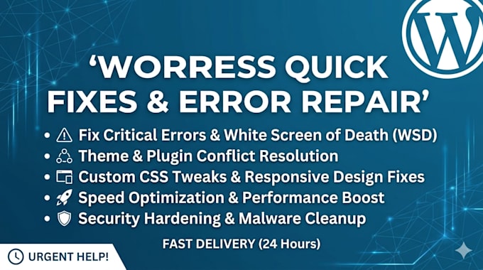 fix wordpress errors, CSS issues or plugin conflicts
