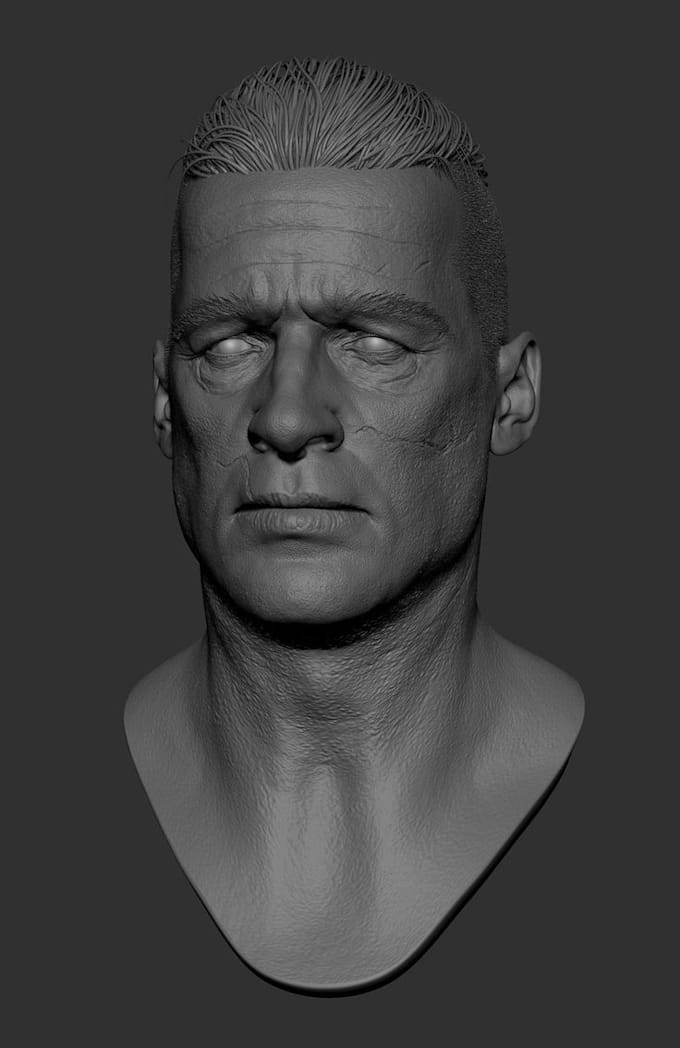 do 3d head model, according to your ref, and i will print