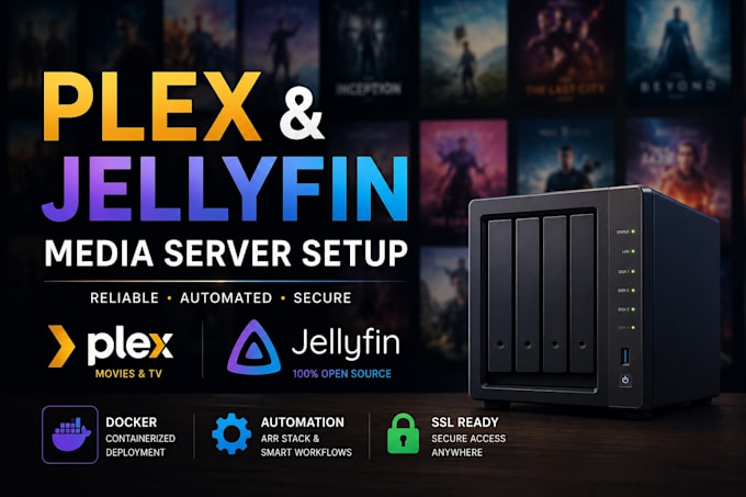 setup plex, jellyfin and the arr stack on your infra