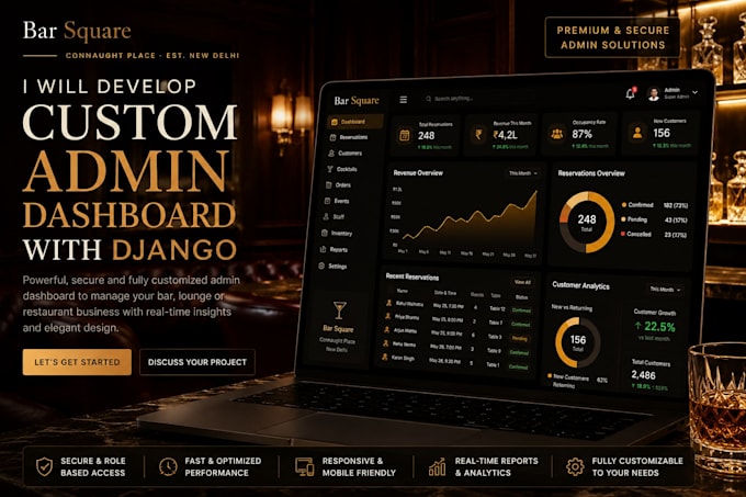 develop a custom admin dashboard with django