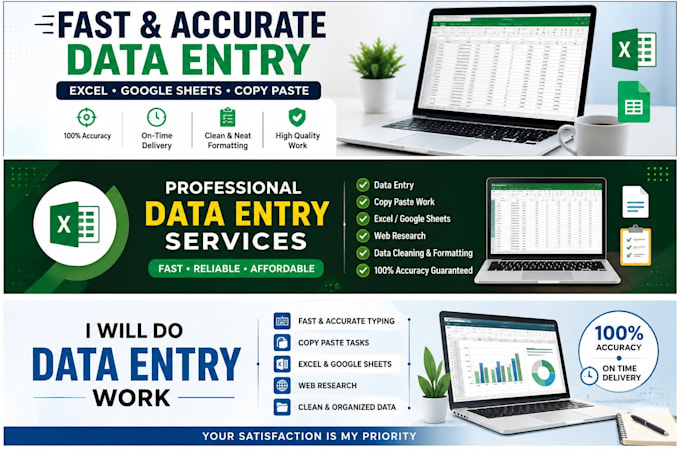 do fast and accurate data entry, typing and copy paste work