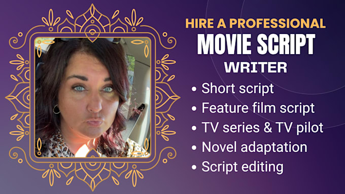 write movie script screenplay feature film script tv series novel adaptation