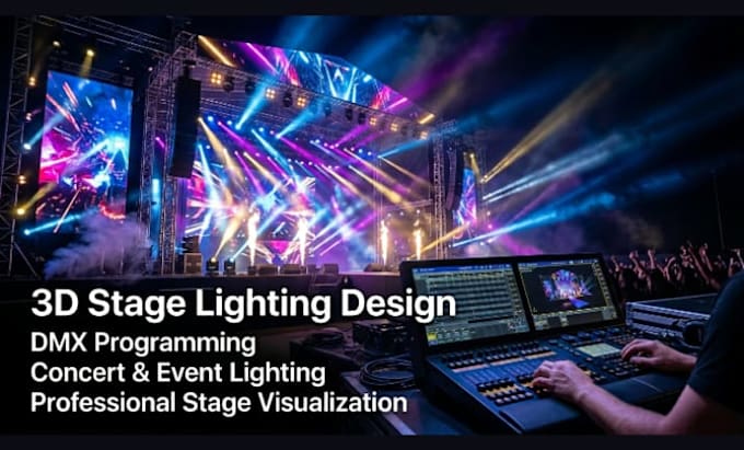 create professional dmx programming and stage lighting design for event setup