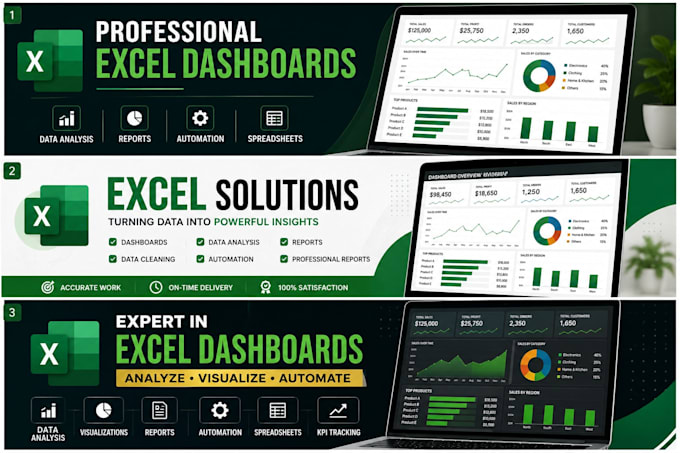 create professional excel dashboards, reports