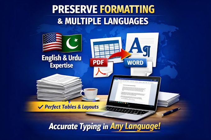 type scanned documents into word