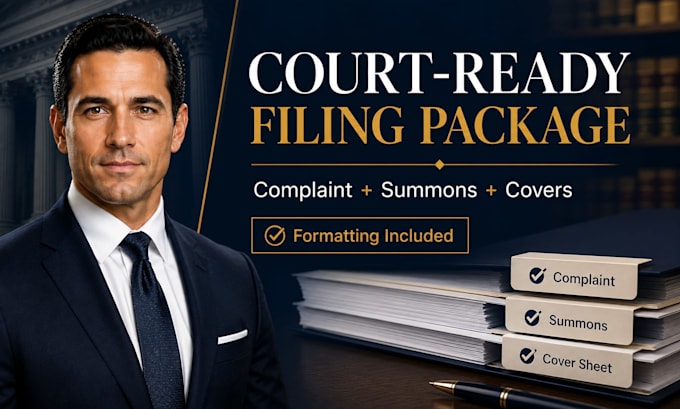 draft court ready lawsuit complaint and filing documents