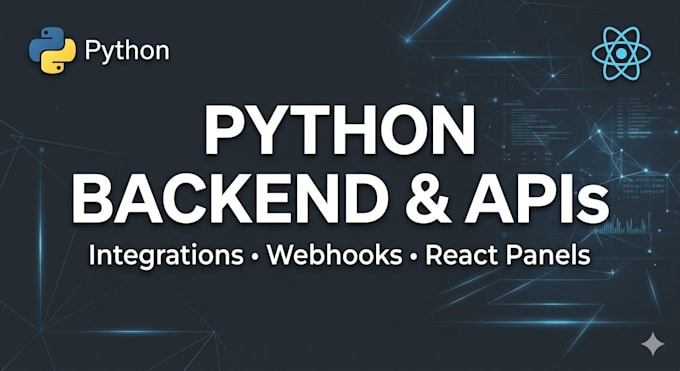 develop custom python backend apis and integrations