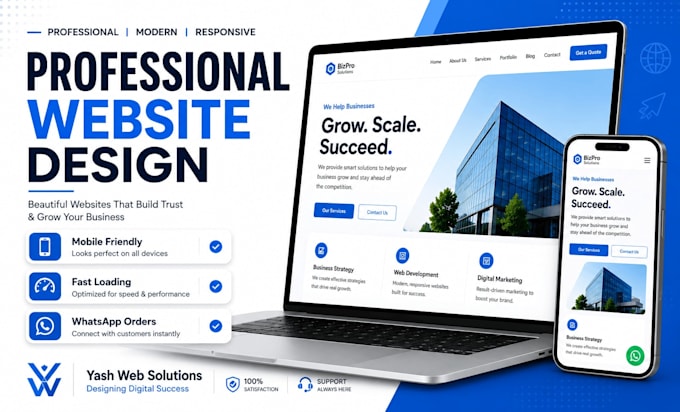design a modern website for your bakery or small business