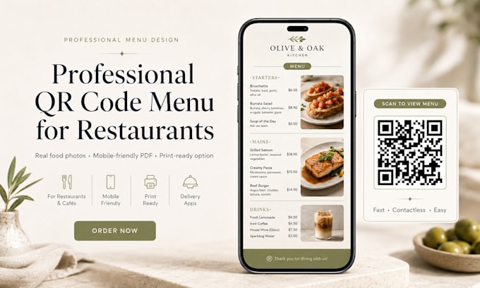 design food menu, restaurant menu, digital menu