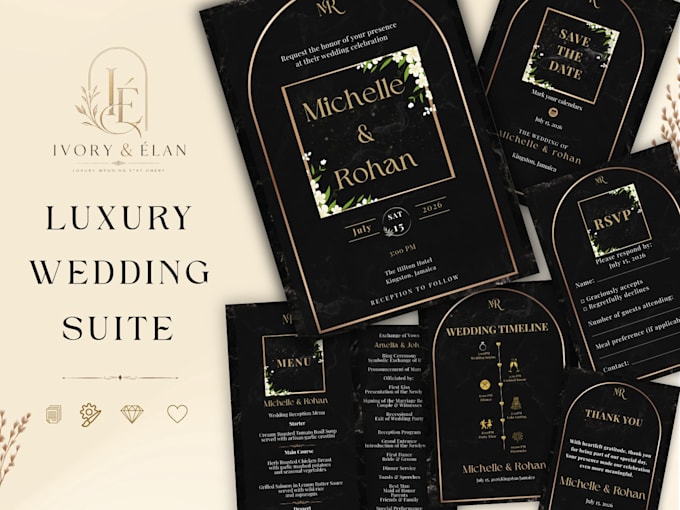 design luxury wedding invitation suites