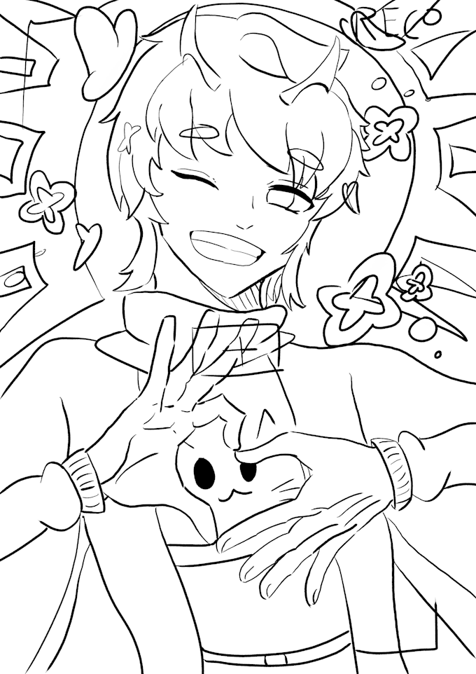 create an illustration of fanart or ocs in an anime style