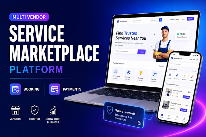 develop multi vendor service marketplace platform with booking and payments