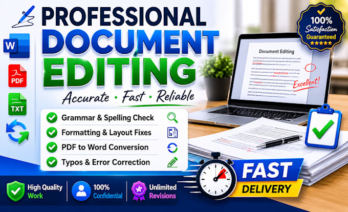 professionally edit, format, convert, and redesign your doc