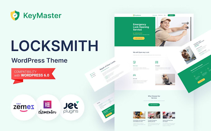 create garage door website, locksmith website, roofing website