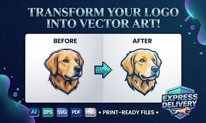 redraw, recreate, and convert logo to vector