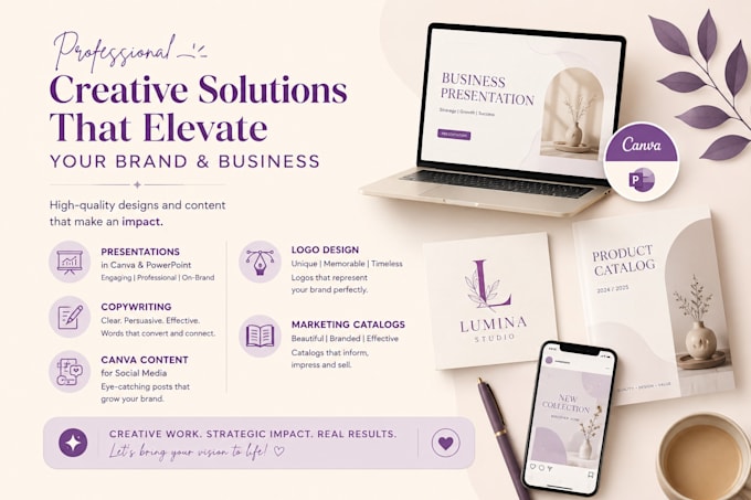 desing amazing canva presentations and social media graphics