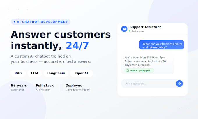 build a chatbot for your website