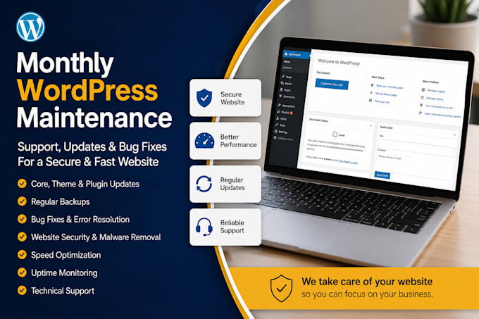 do monthly wordpress website maintenance,support, and bug fixes