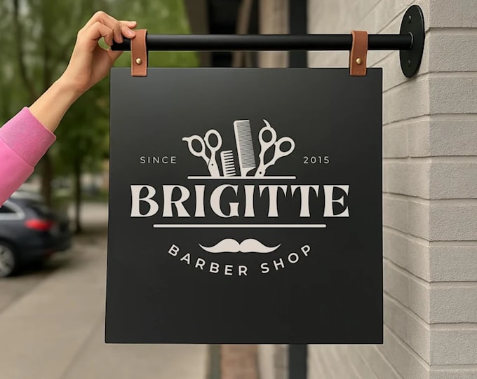 make barber, barbershop and salon logo