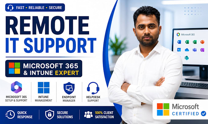 provide remote IT support, microsoft 365, and endpoint management
