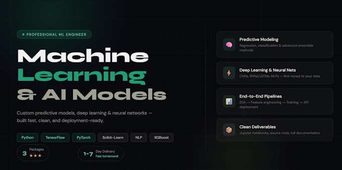 train predictive ml models, CNN and deep learning