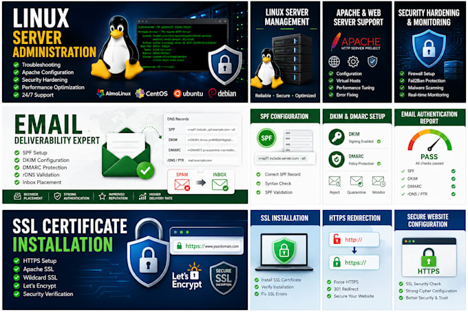 fix linux server issues and provide professional system administration