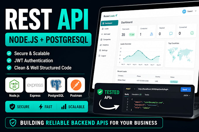develop rest API using nodejs express and postgresql