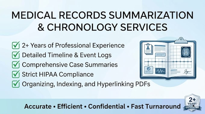 do professional medical record summarization and chronology