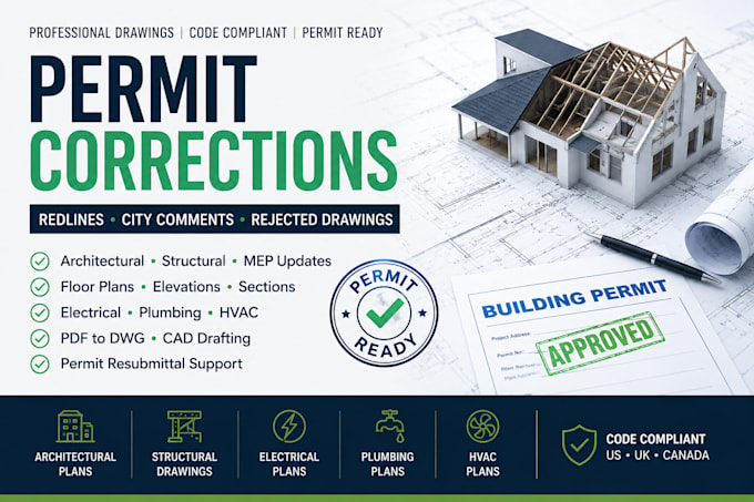 update permit corrections and rejected drawings