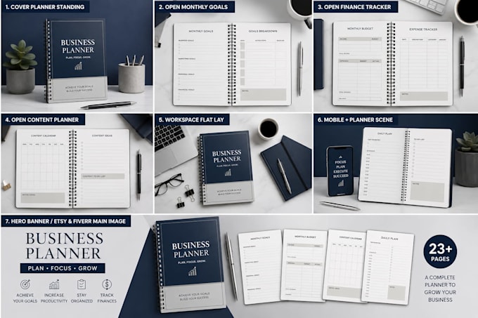 design a custom business planner in canva