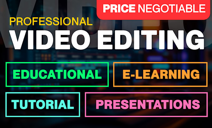 be your video editor for educational video editing