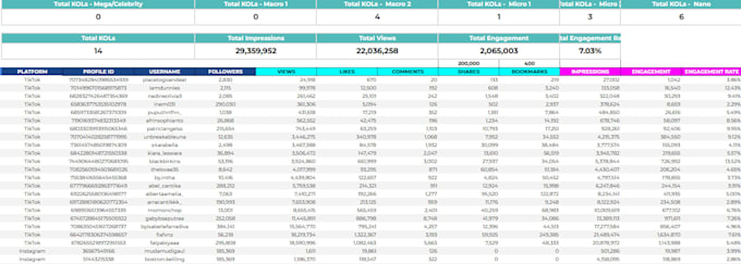 provide influencer research, analytics, and performance insights
