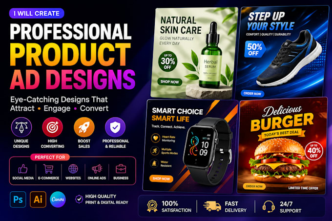 create professional product promotion designs